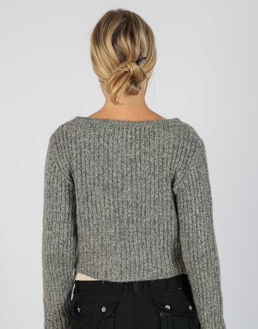 Vintage Onyx S knitted jumper in grey, 2 of 4