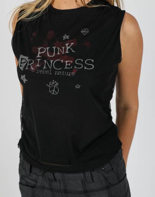 Vintage Onyx S mesh top in black, 4 of 4