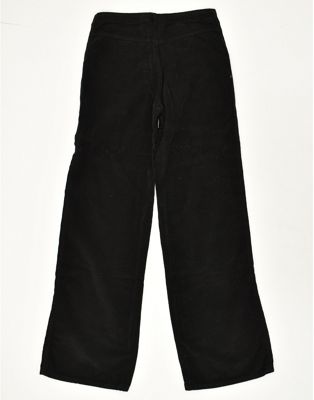 Vintage Onyx Size L Wide Leg Corduroy Trousers in Black
