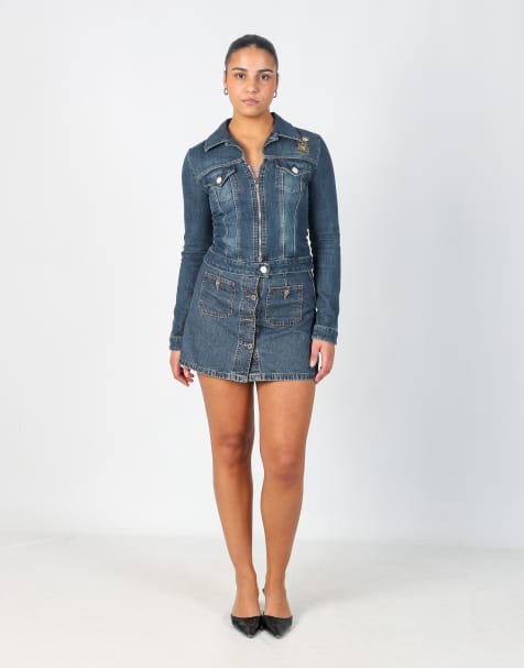 Vintage Onyx XS denim mini skirt in blue - view 1
