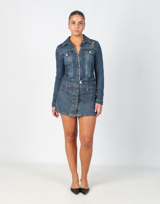 Vintage Onyx XS denim mini skirt in blue