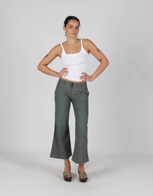 Vintage Onyx XS woven trousers in charcoal grey