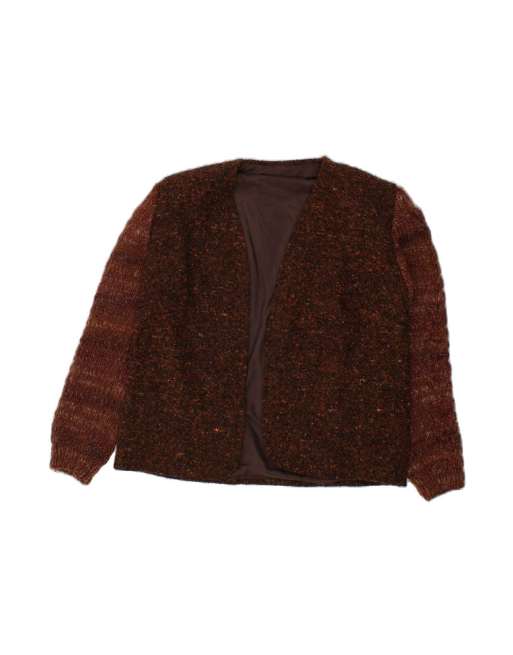 Vintage Open Blazer Jacket UK 18 XL In Brown