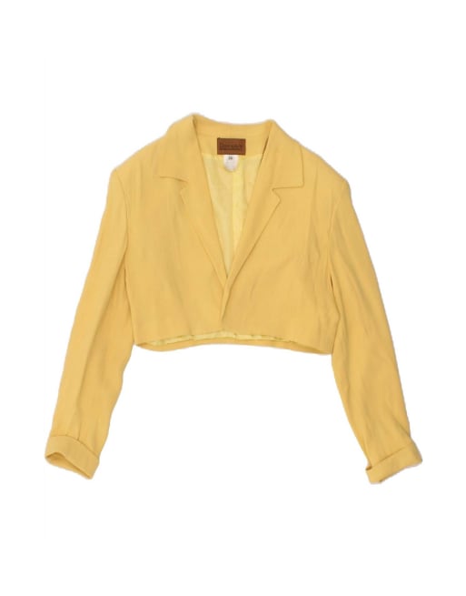 Vintage Open Bolero Jacket It 46 Large In Yellow