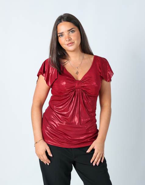 Vintage Orsay M blouse in red - view 1