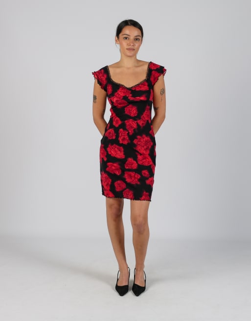 Vintage Orsay S woven midi dress in black