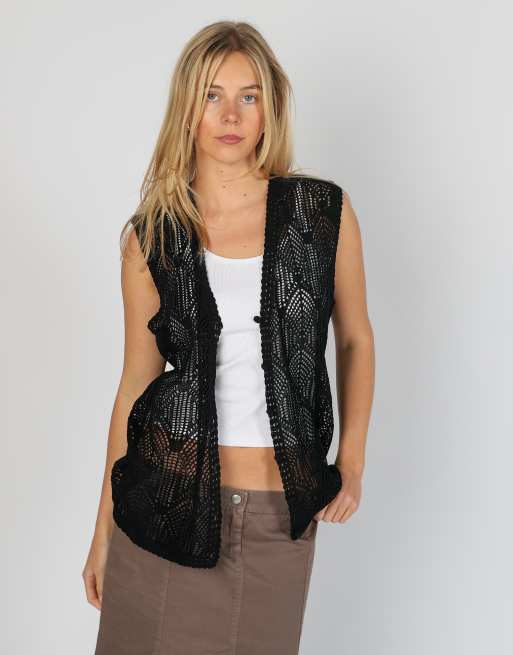Vintage Oscar M knitted top in black