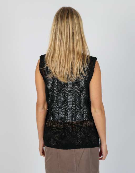 Vintage Oscar M knitted top in black, 2 of 4