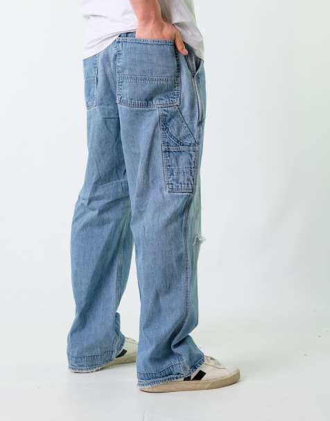 Vintage Oshkosh 36x30 Denim Carpenter Baggy Jeans Blue - view 1