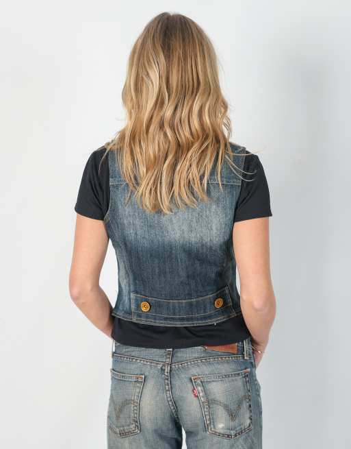 Vintage Outfit M woven vest in blue, 2 of 4