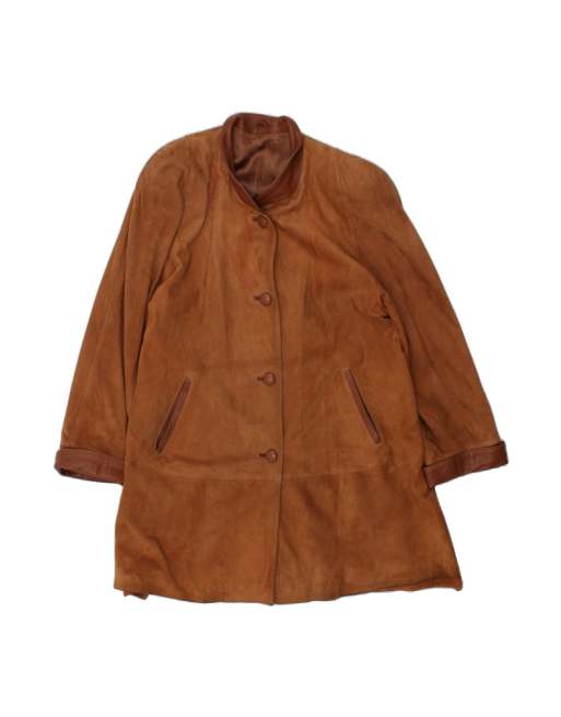 Vintage Overcoat EU 42 Large In Brown