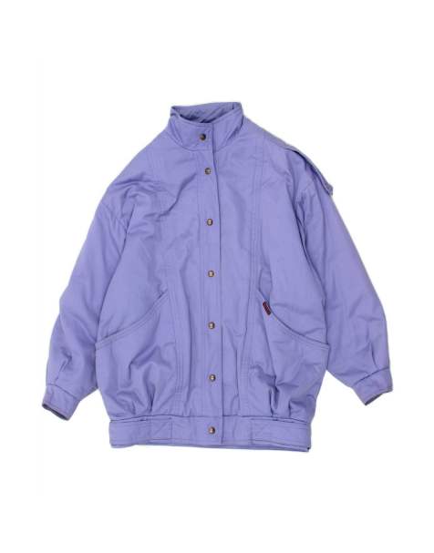 Vintage Overcoat EU 42 Large In Purple - view 1