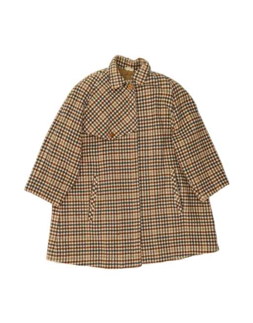 Vintage Overcoat EU 44 XL In Beige Check