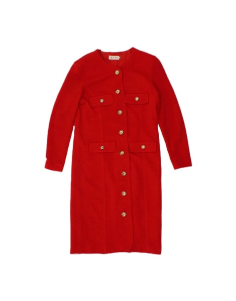 Vintage Overcoat It 44 Medium In Red - view 1