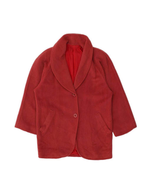 Vintage Overcoat It 44 Medium In Red