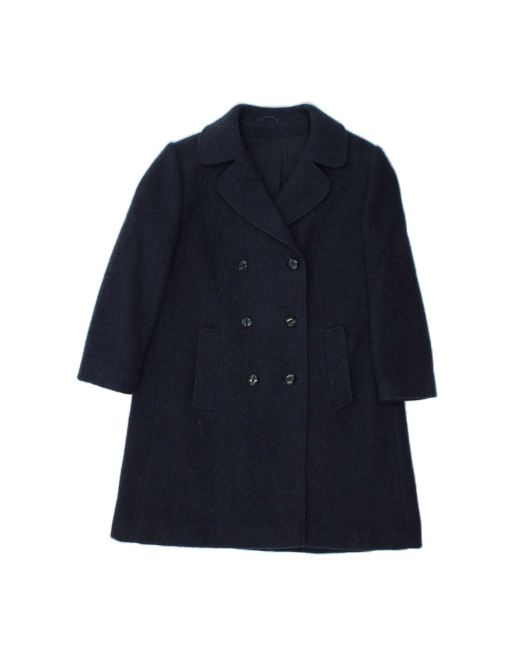 Vintage Overcoat It 46 Large In Blue