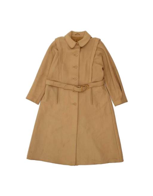 Vintage Overcoat It 46 Large In Brown