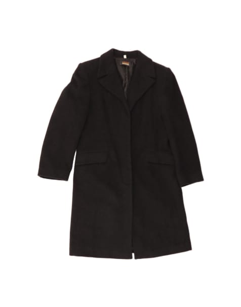 Vintage Overcoat It 48 XL In Black Wool - view 1
