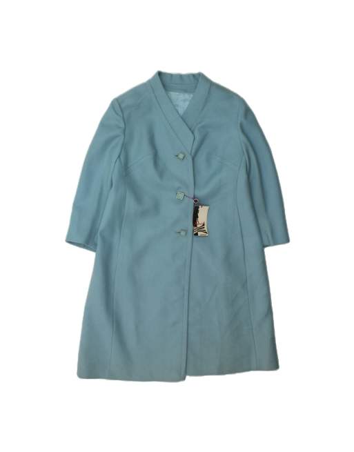 Vintage Overcoat It 50 XL In Blue