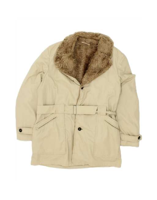 Vintage Overcoat It 52 2XL In Beige