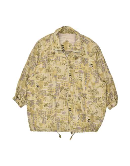 Vintage Overcoat It 52 2XL In Yellow Paisley