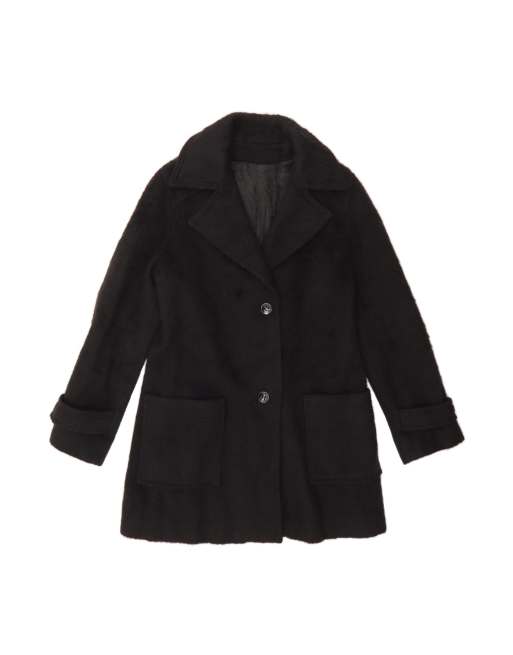 Vintage Overcoat UK 10 Small In Black