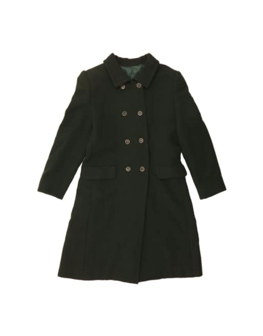 Vintage Overcoat UK 10 Small In Green