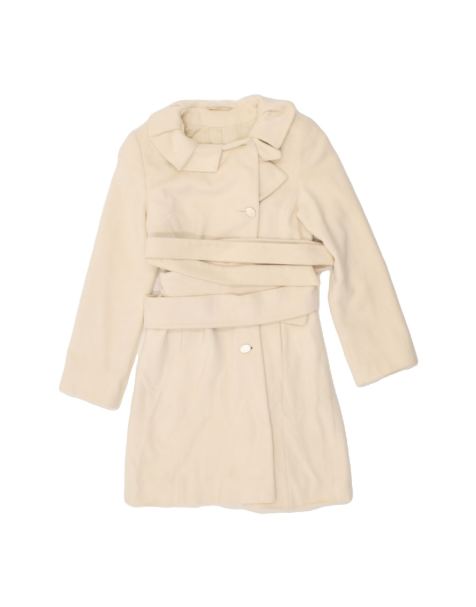 Vintage Overcoat UK 10 Small In Off In White - view 1