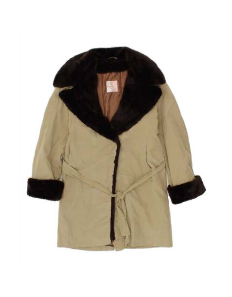 Vintage Overcoat UK 12 Medium In Beige - view 1