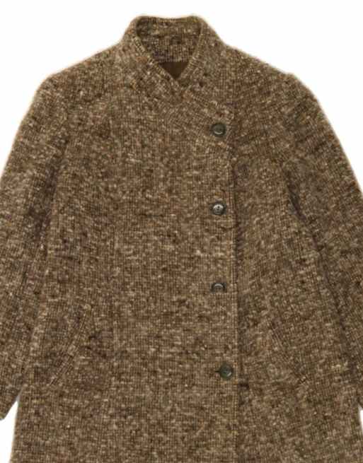 Vintage Overcoat UK 12 Medium In Khaki Flecked, 3 of 4