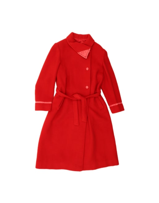 Vintage Overcoat UK 12 Medium In Red Classic