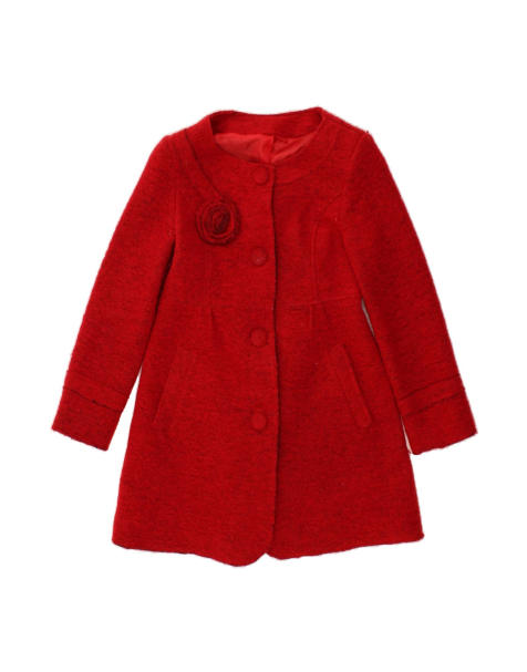 Vintage Overcoat UK 12 Medium In Red Wool - view 1