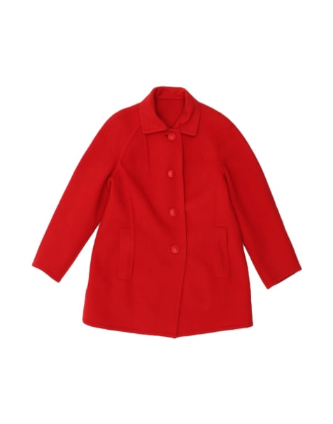 Vintage Overcoat UK 12 Medium In Red - view 1