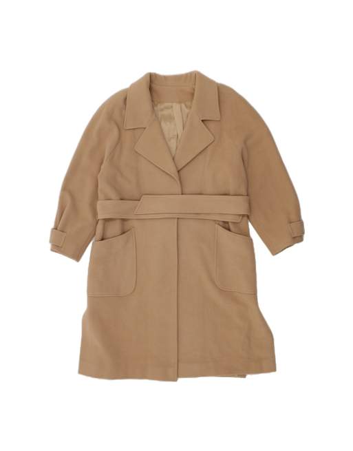 Vintage Overcoat UK 14 Large In Beige