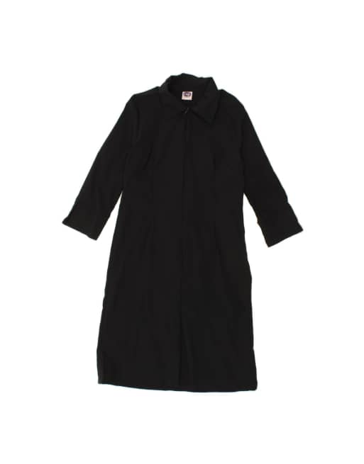 Vintage Overcoat UK 14 Large In Black