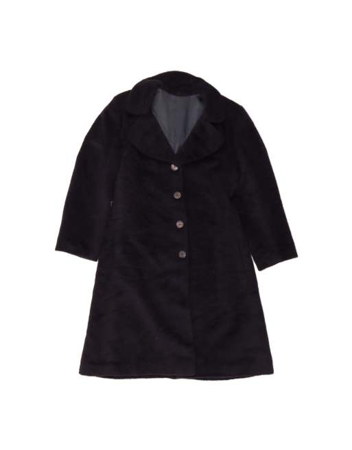 Vintage Overcoat UK 14 Large In Blue