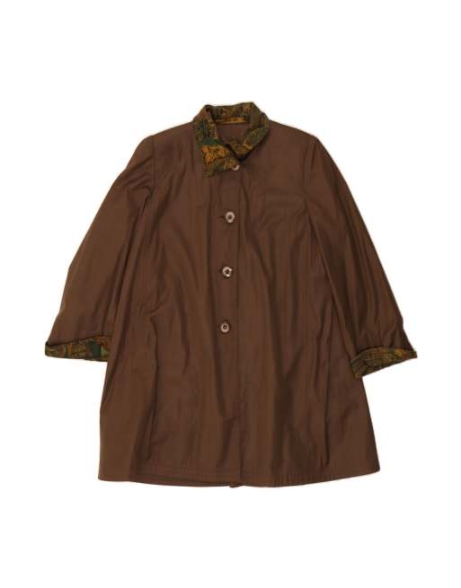 Vintage Overcoat UK 14 Large In Brown