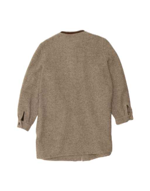 Vintage Overcoat UK 14 Medium In Beige Alpaca Wool, 2 of 4