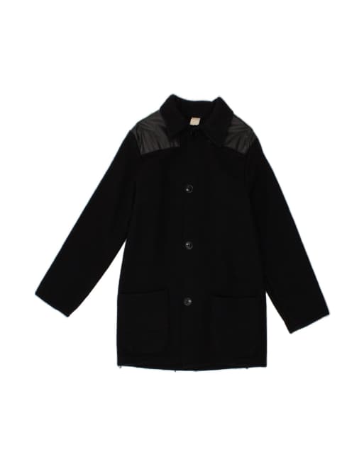Vintage Overcoat UK 14 Medium In Blue