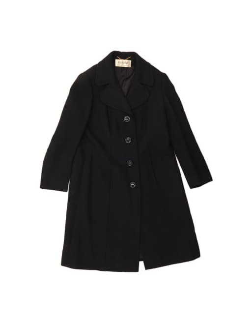 Vintage Overcoat UK 16 Large In Black