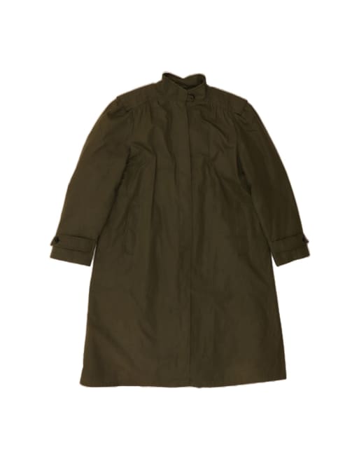 Vintage Overcoat UK 16 Large In Green
