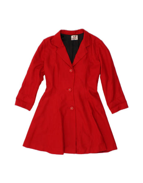 Vintage Overcoat UK 16 Large In Red - view 1