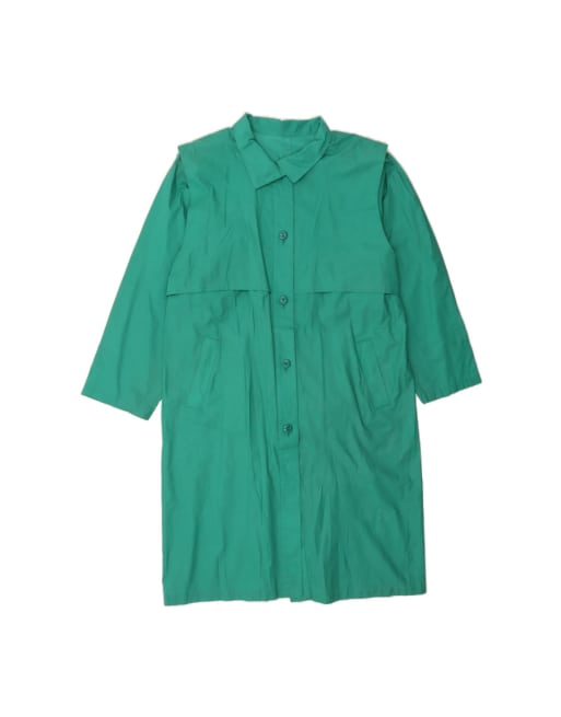 Vintage Overcoat UK 16 Large In Turquoise