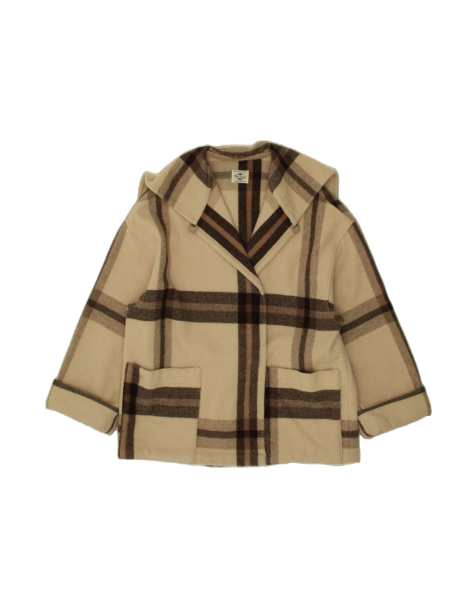 Vintage Overcoat UK 18 XL In Beige Check - view 1