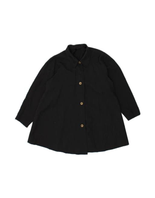 Vintage Overcoat UK 18 XL In Black
