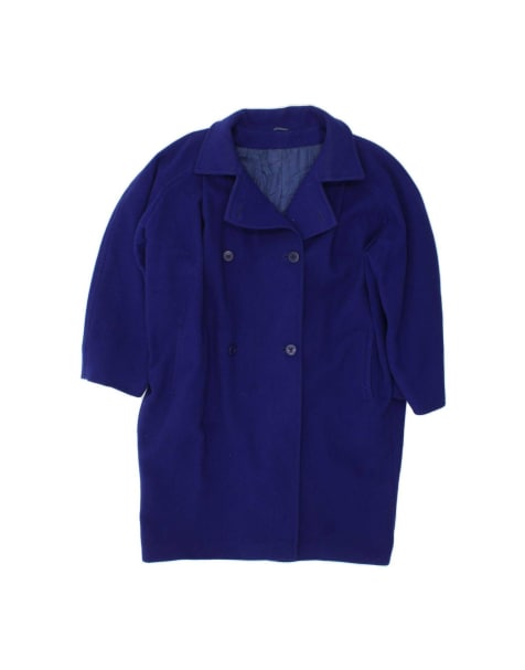 Vintage Overcoat UK 18 XL In Blue - view 1