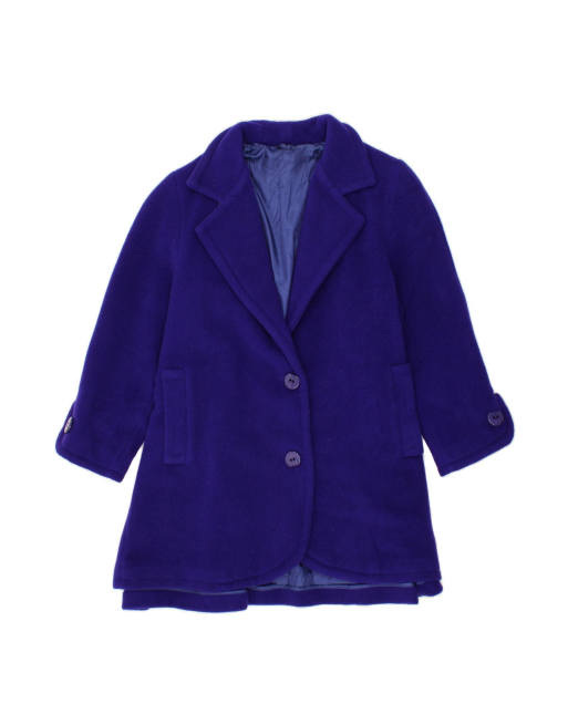 Vintage Overcoat UK 20 2XL In Blue