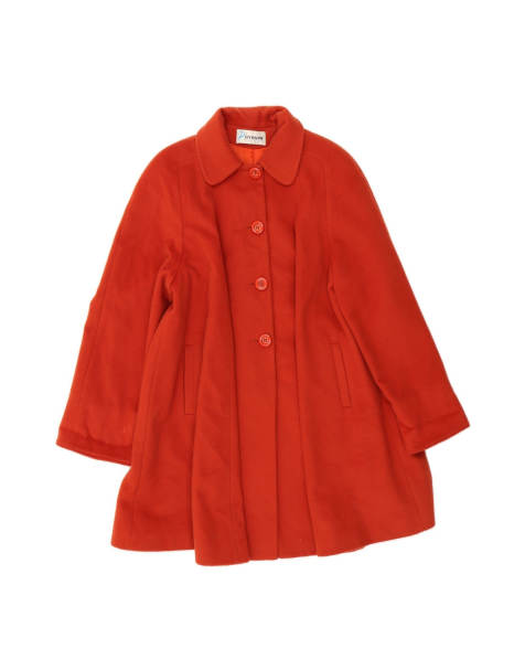 Vintage Overcoat UK 20 2XL In Red Wool - view 1
