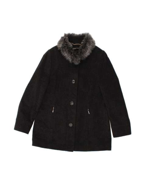 Vintage Overcoat US 12 Large In Black - view 1