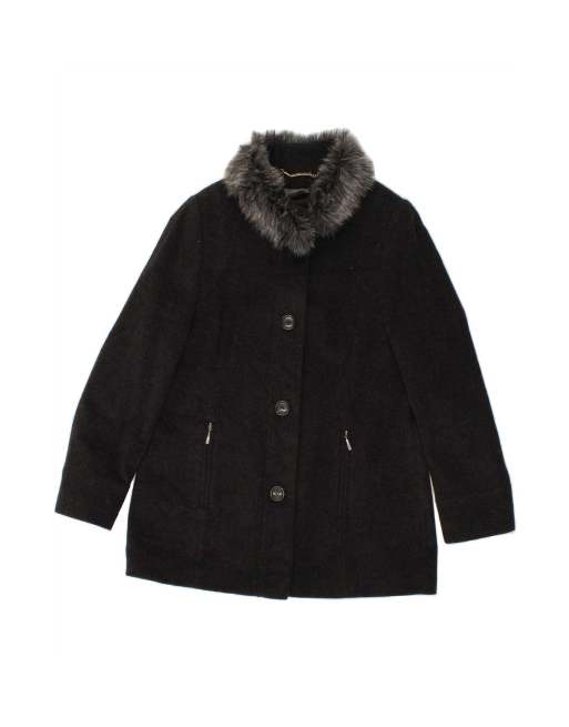 Vintage Overcoat US 12 Large In Black